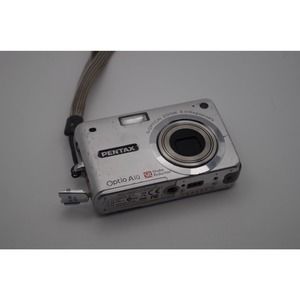 BROKEN PENTAX Pentax Optio A10 8.0MP Digital Camera Silver For Parts!